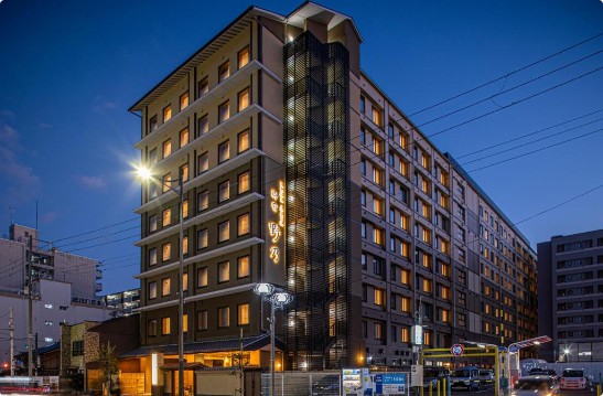 Onyado Nono Kyoto Shichijo hotel exterior with traditional Japanese signage