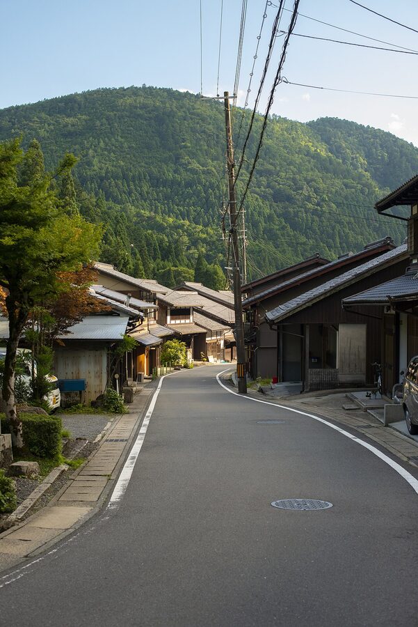Mountain road on the way to Kurama Onsen