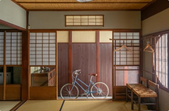 Kyoto Machiya Cottage Karigane front room