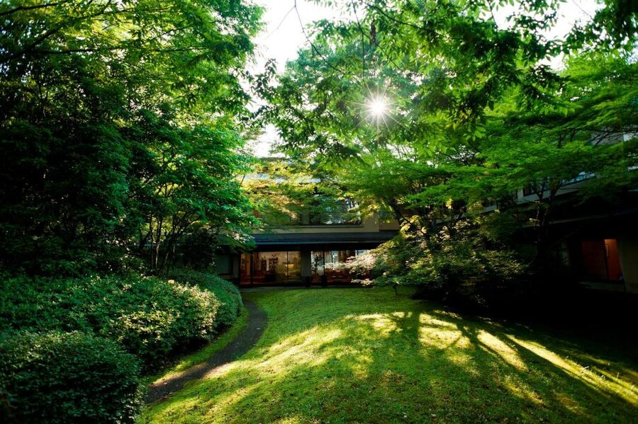 Ranzan ryokan Arashiyama riverside building