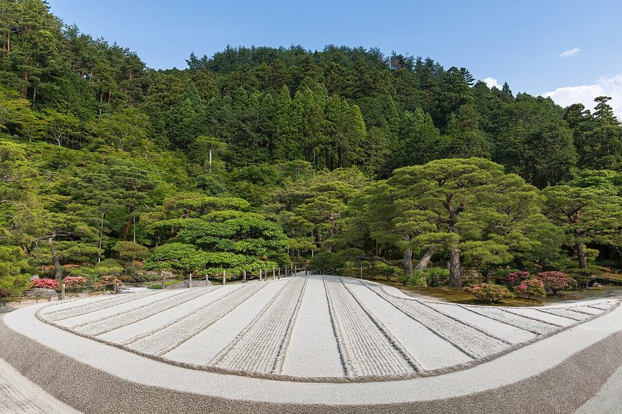Dry sand garden at Ginkaku-ji in Higashiyama, Kyoto