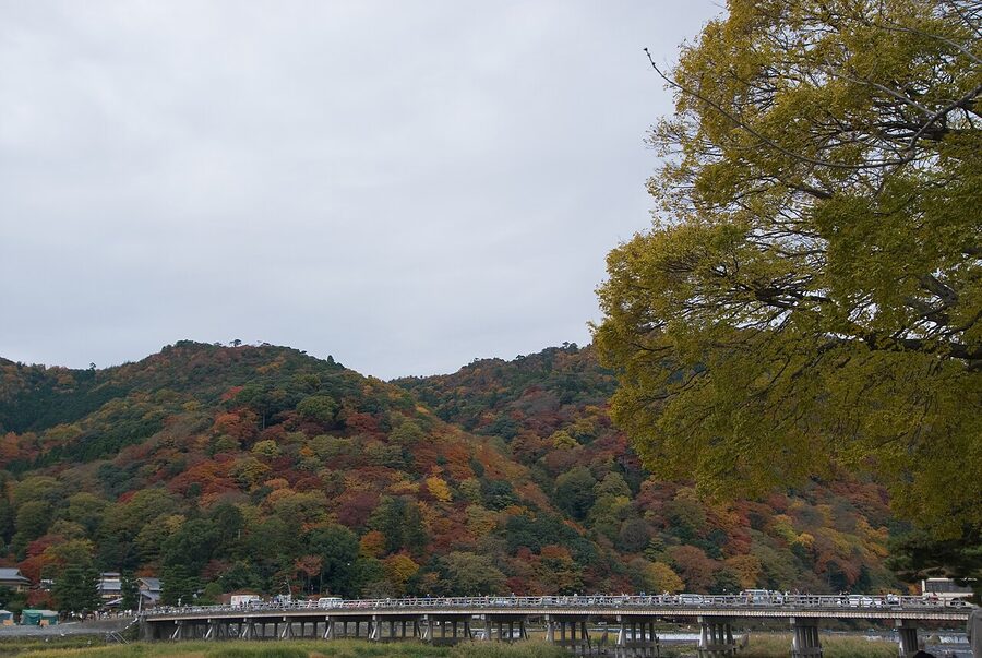 Togetsukyo bridge over the Hozugawa river in Arashiyama