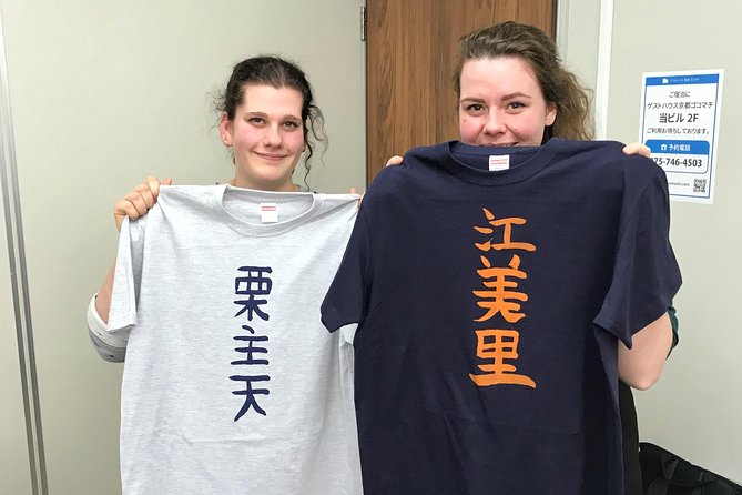Calligraphy and Make your own Kanji T-shirt in Kyoto - Meeting near the Museum of Kyoto