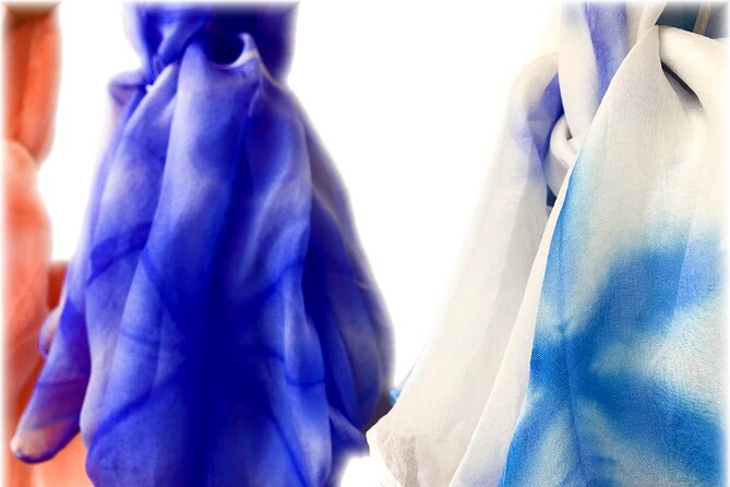 Hanakoushi cotton Scarf Class - What happens while the scarf dries
