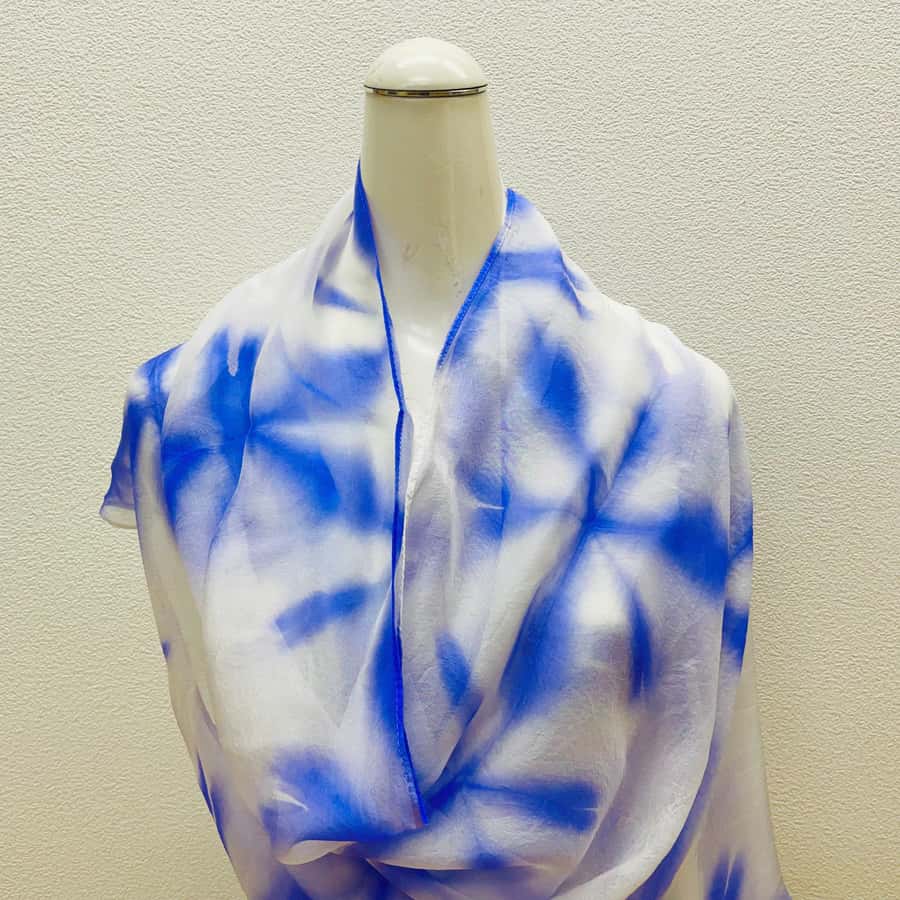 Hanakoushi Shibori Cotton Scarf Class - What happens during the one-hour class