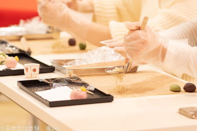 Japanese Traditional Sweets making - Two Seasonal Designs, Not a Fixed Souvenir