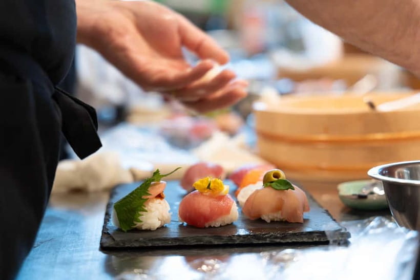 Kyoto: Enjoy Sushi & Market Tour! Best for Family & Couple! - Dashi and miso soup add depth to the meal