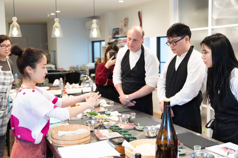 Kyoto: Enjoy Sushi & Market Tour! Best for Family & Couple! - A meal with dessert, coffee, and optional Kyoto drinks