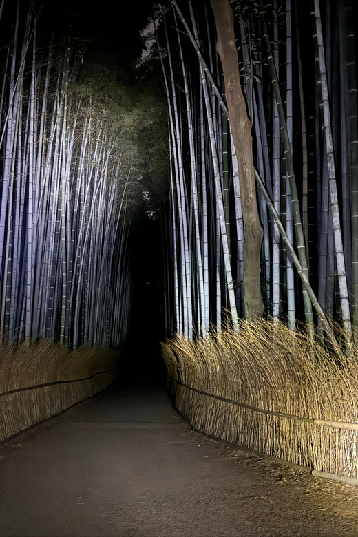 Kyoto: Ghost Tour - Legends, Dark Tales, Bamboo Forest Night - Crossing Arashiyama before the forest