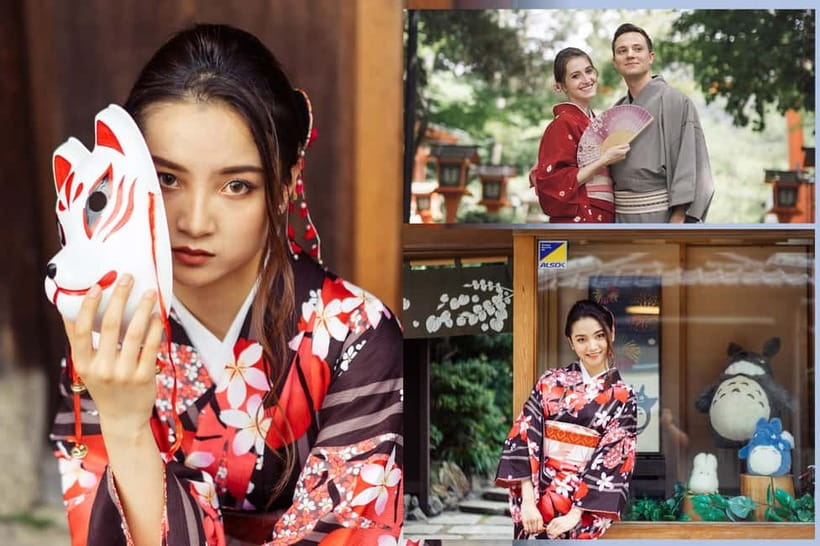 Kyoto Gion Kiyomizudera Kimono Yukata Hairstyle | Photoshoot - Hair and Makeup Add the Finishing Touch