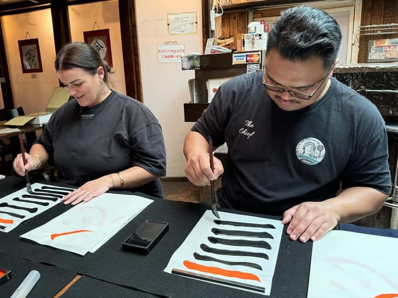 Kyoto: Japanese Calligraphy Workshop - A quiet activity with a small group