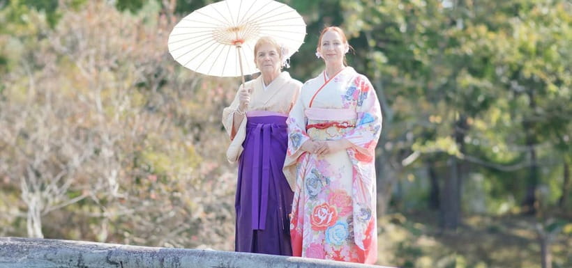 Kyoto Kimono Rental mimosa|Kimono/Yukata Rental Family Plan - Walking from Kodaiji to Kiyomizu Temple