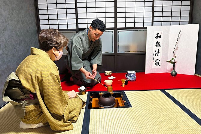 KYOTO Tea Ceremony with kimono near by Imamiya Jinjya Shrine - Entering a tea room used for three generations