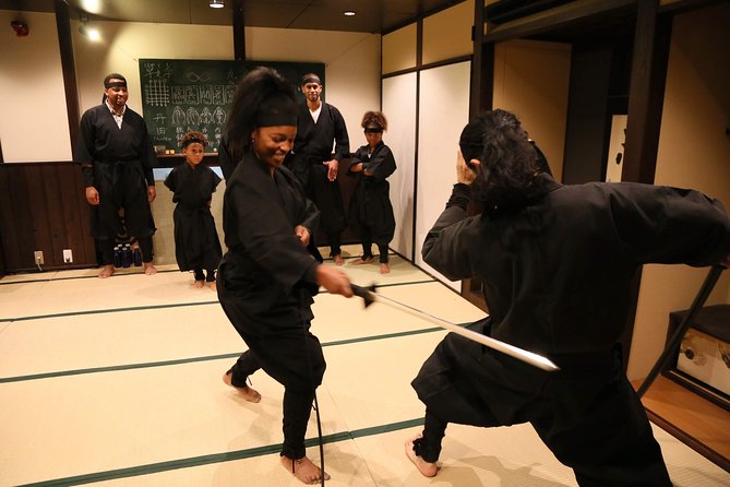 Ninja 1-hour Hands-on Lesson by Japanese master in Kyoto -Entry - Sword training in a controlled setting