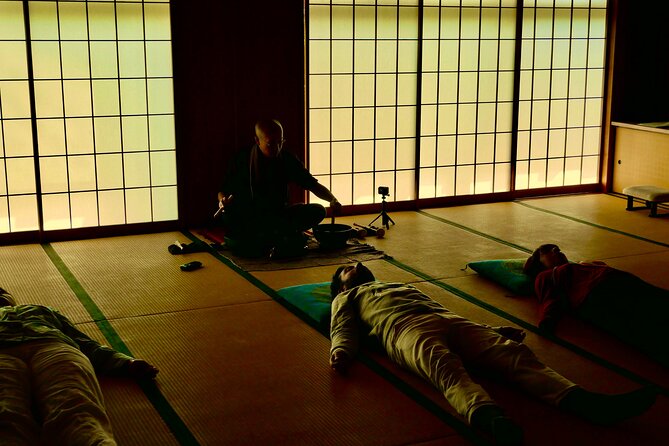Private Japanese Sound Bath in Kyoto - Settling onto the heated mat