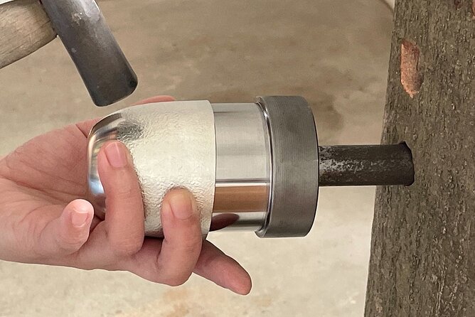 Private Pewter Sake Cup Experience with a Kyoto Artisan - Choosing a hammer and making the first marks