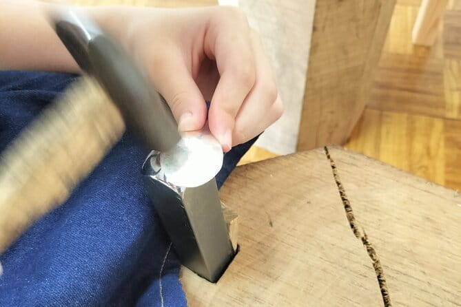 Pure Silver Spoon Making Workshop in Kyoto - Turning a silver sheet into a personal spoon